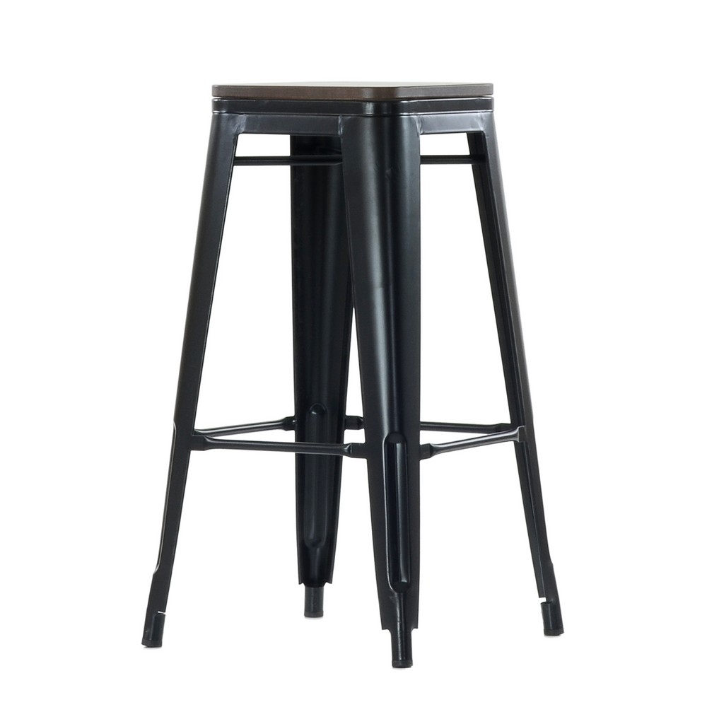 Барный табурет Barneo N-237 Tolix style Wood любой цвет RAL, сиденье шпон